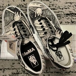 😱Vans Era MOMA Edvard Munch VNOA4BV41UB Women 5.5 Black and White😱